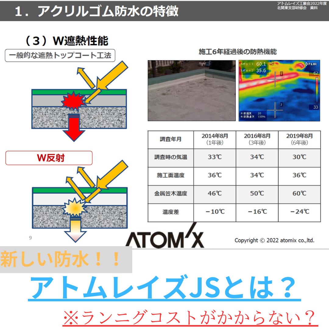 新しい防水！！5年トップコート塗布工事がいらない防水とは！！